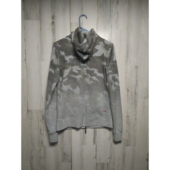Peace Love World Gray Camo Hoodie Full Zip XXS - Picture 5 of 9
